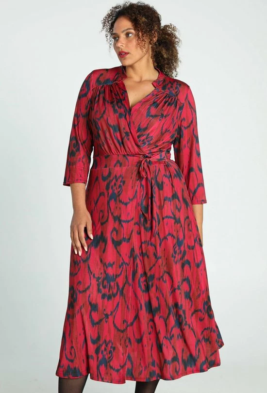 Promiss Lange, Gebreide Jurk Met Grafische Print 1 Promiss Lange, Gebreide Jurk Met Grafische Print