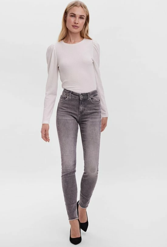 VERO MODA VMPEACH MR SKINNY ANK CUT RI2100 NOOS Dames Jeans - Maat S X L30 4 VERO MODA VMPEACH MR SKINNY ANK CUT RI2100 NOOS Dames Jeans - Maat S X L30 - Afbeelding 4