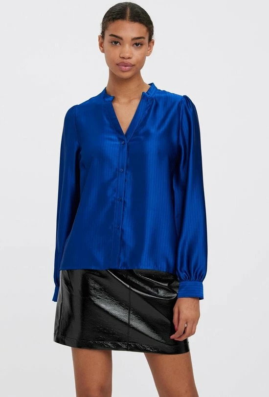 Vero Moda Blouse Vmnadia L/s Shirt Wvn Btq 10278950 Sodalite Blue Dames Maat - M 3 Vero Moda Blouse Vmnadia L/s Shirt Wvn Btq 10278950 Sodalite Blue Dames Maat - M - Afbeelding 3