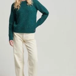 Superdry Tweed Rib Crew Trui Vrouwen - Maat 42-44 -Dameskleding Verkoop 550x812 7