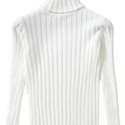 Merkloos Dames Coltrui - One Size - Wit - Hoge Kraag