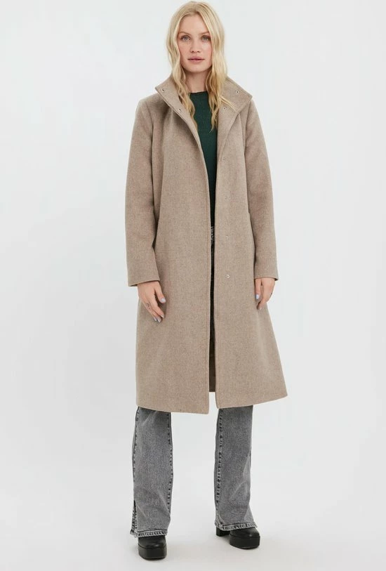 VERO MODA VMTWODOPE VERA LONG WOOL COAT GA NOOS Dames Jas - Maat M 4 VERO MODA VMTWODOPE VERA LONG WOOL COAT GA NOOS Dames Jas - Maat M - Afbeelding 4