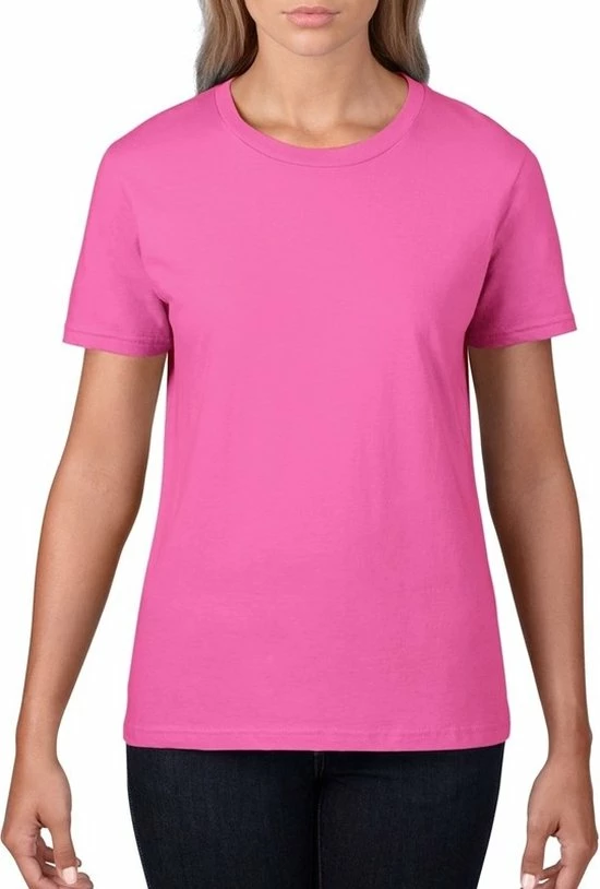 Gildan Basic Ronde Hals T-shirt Licht Roze Voor Dames - Casual Shirts - Dameskleding T-shirt Roze 2XL (44/56) 1 Gildan Basic Ronde Hals T-shirt Licht Roze Voor Dames - Casual Shirts - Dameskleding T-shirt Roze 2XL (44/56)