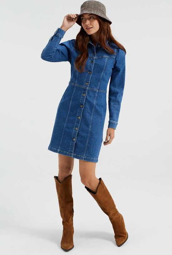 WE Fashion Denim Jurk Met Stretch 3 WE Fashion Denim Jurk Met Stretch - Afbeelding 3