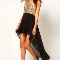 Produkt Asymmetrische Jurk Met Pailletten - John Zack / L -Dameskleding Verkoop 550x815 4