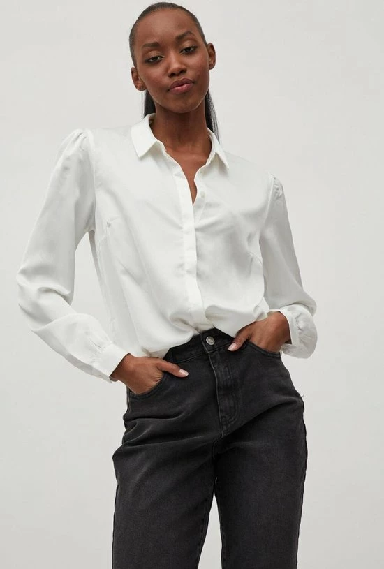 VILA VIELLETTE SATIN L/S SHIRT/SU - NOOS Dames Top - Maat 40 4 VILA VIELLETTE SATIN L/S SHIRT/SU - NOOS Dames Top - Maat 40 - Afbeelding 4