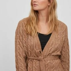 Vila Vest Viella L/s Cable Knit Cardigan/su/t 14075496 Toasted Coconut Dames Maat - M -Dameskleding Verkoop 550x815 8