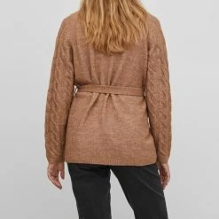 Vila Vest Viella L/s Cable Knit Cardigan/su/t 14075496 Toasted Coconut Dames Maat - M -Dameskleding Verkoop 550x816 12