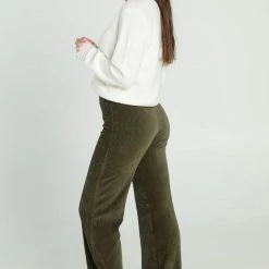 Cassis Lange, Effen Broek In Ribfluweel -Dameskleding Verkoop 550x818 13