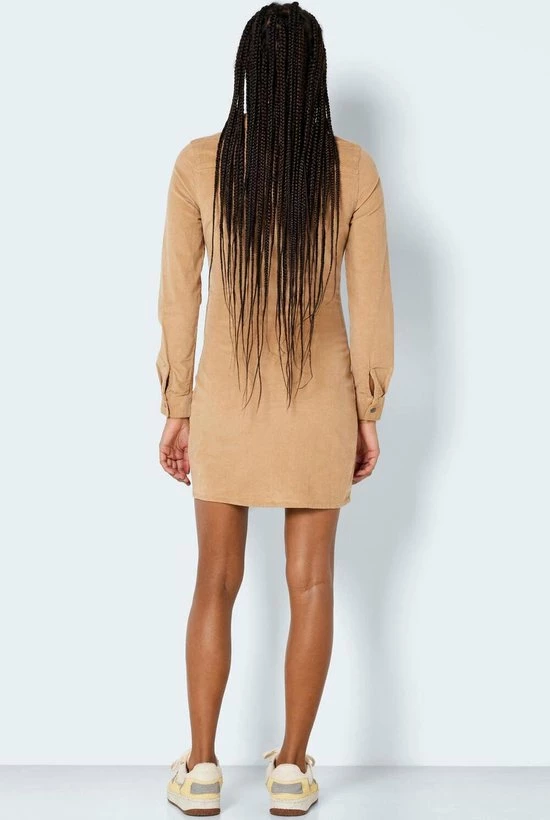 NOISY MAY NMJOY L/S CORDUROY DRESS Dames Jurk - Maat L 3 NOISY MAY NMJOY L/S CORDUROY DRESS Dames Jurk - Maat L - Afbeelding 3