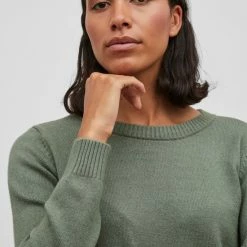 Vila Trui Viril O-neck L/s Knit Top - Noos 14054177 Laurel Wreath Dames Maat - XXL -Dameskleding Verkoop 550x821 2