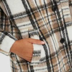 Vero Moda Jas Vmcassandra Check Coat Boos 10270221 Oatmeal Dames Maat - XL -Dameskleding Verkoop 550x823 14