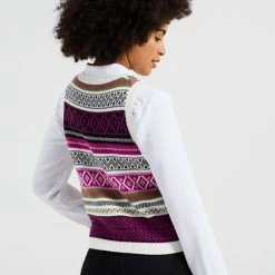 WE Fashion Dames Gebreide Slipover Met Jacquard Dessin 8 WE Fashion Dames Gebreide Slipover Met Jacquard Dessin -Dameskleding Verkoop 550x824 100