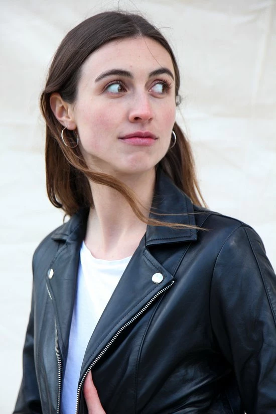 GILL'S QUEEN BLACK - Dames Leren Jas - Biker Jack - 100% Lamsleer - Zwart 4 GILL'S QUEEN BLACK - Dames Leren Jas - Biker Jack - 100% Lamsleer - Zwart - Afbeelding 4