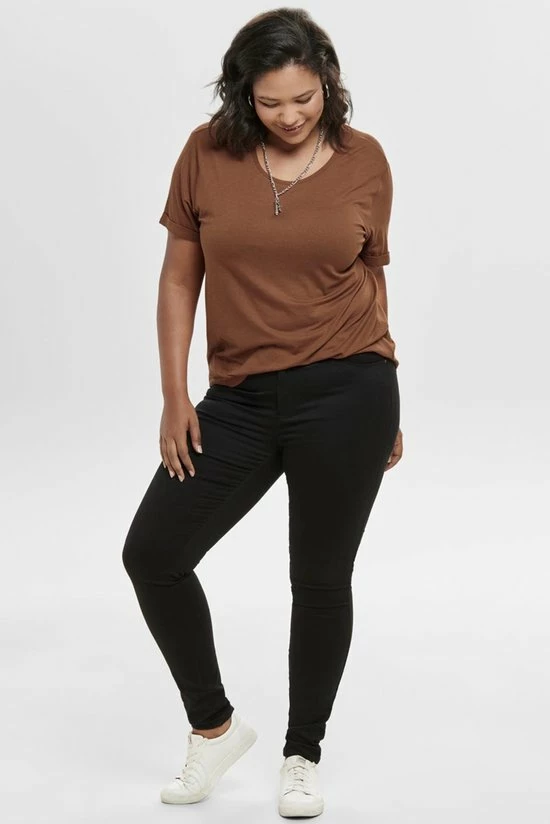 ONLY CARMAKOMA CARAUGUSTA HW SKINNY JEANS BLACK Dames Jeans - Maat W50 X L32 8 ONLY CARMAKOMA CARAUGUSTA HW SKINNY JEANS BLACK Dames Jeans - Maat W50 X L32 - Afbeelding 8