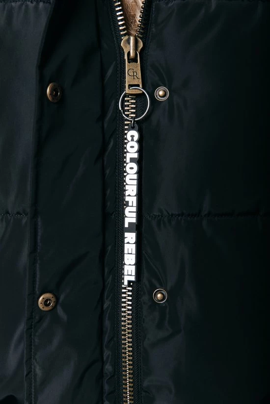 Colourful Rebel Resy Jas Zwart Dames - Oversized Fit - Polyester - S 4 Colourful Rebel Resy Jas Zwart Dames - Oversized Fit - Polyester - S - Afbeelding 4