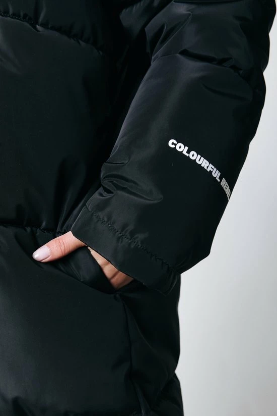 Colourful Rebel Resy Jas Zwart Dames - Oversized Fit - Polyester - S 5 Colourful Rebel Resy Jas Zwart Dames - Oversized Fit - Polyester - S - Afbeelding 5
