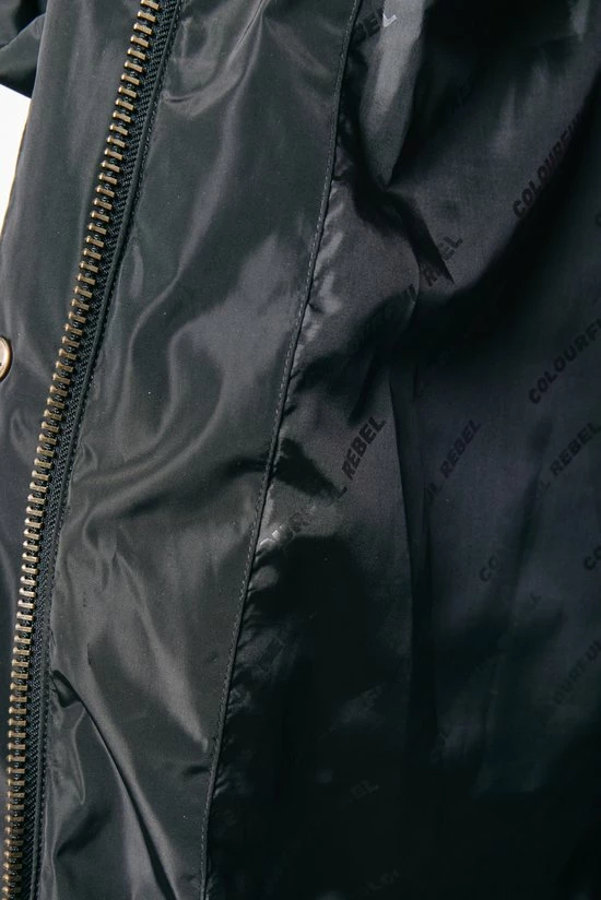 Colourful Rebel Resy Jas Zwart Dames - Oversized Fit - Polyester - S 9 Colourful Rebel Resy Jas Zwart Dames - Oversized Fit - Polyester - S - Afbeelding 9