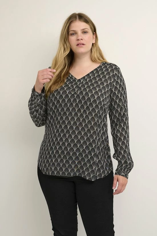 Kaffe Curve KColive Ami Blouse Dames Blouse - Maat 48 5 Kaffe Curve KColive Ami Blouse Dames Blouse - Maat 48 - Afbeelding 5