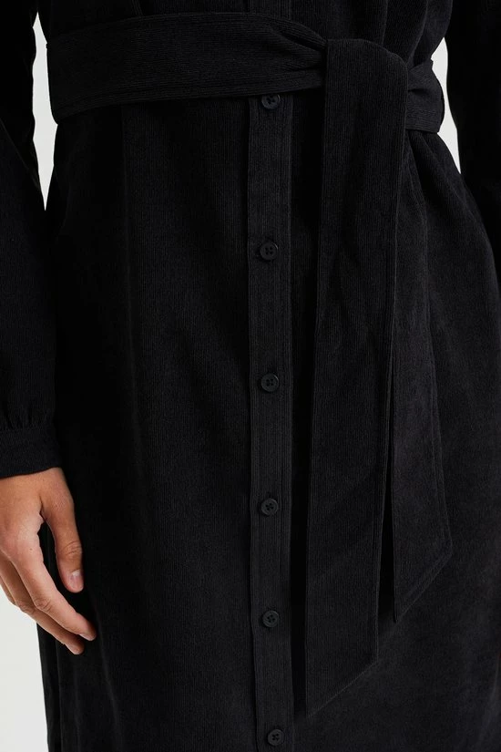 WE Fashion Dames Corduroy Overhemdjurk Met Strikceintuur 6 WE Fashion Dames Corduroy Overhemdjurk Met Strikceintuur - Afbeelding 6