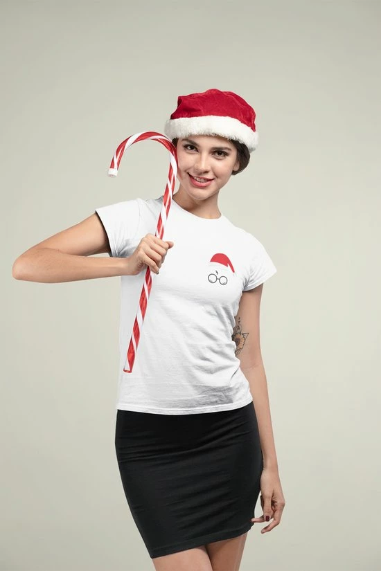 Feel Free Design Harry Potter Christmas T-Shirt | Christmas | Movie | 100% Organisch Katoen | Wit | Maat L 3 Feel Free Design Harry Potter Christmas T-Shirt | Christmas | Movie | 100% Organisch Katoen | Wit | Maat L - Afbeelding 3