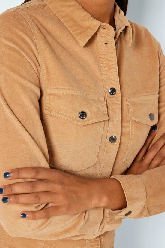 NOISY MAY NMJOY L/S CORDUROY DRESS Dames Jurk - Maat L 4 NOISY MAY NMJOY L/S CORDUROY DRESS Dames Jurk - Maat L - Afbeelding 4