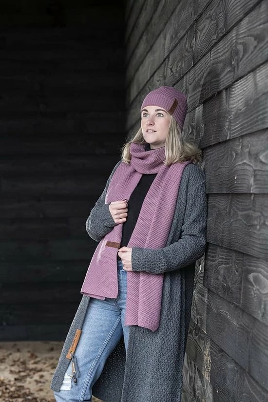 Knit Factory Luna Lang Gebreid Dames Vest - Antraciet - 40/42 2 Knit Factory Luna Lang Gebreid Dames Vest - Antraciet - 40/42 - Afbeelding 2