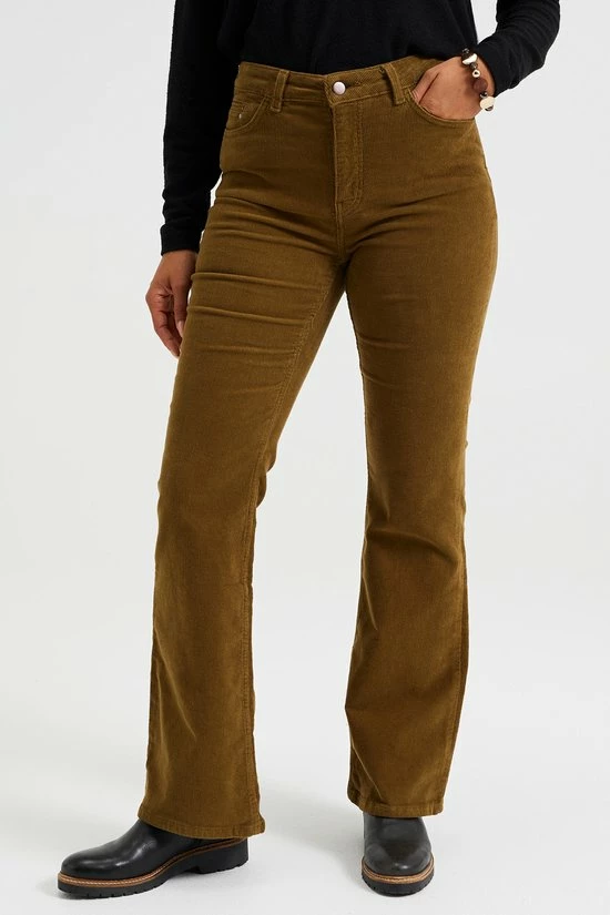 WE Fashion Dames Corduroy Flared Broek 4 WE Fashion Dames Corduroy Flared Broek - Afbeelding 4