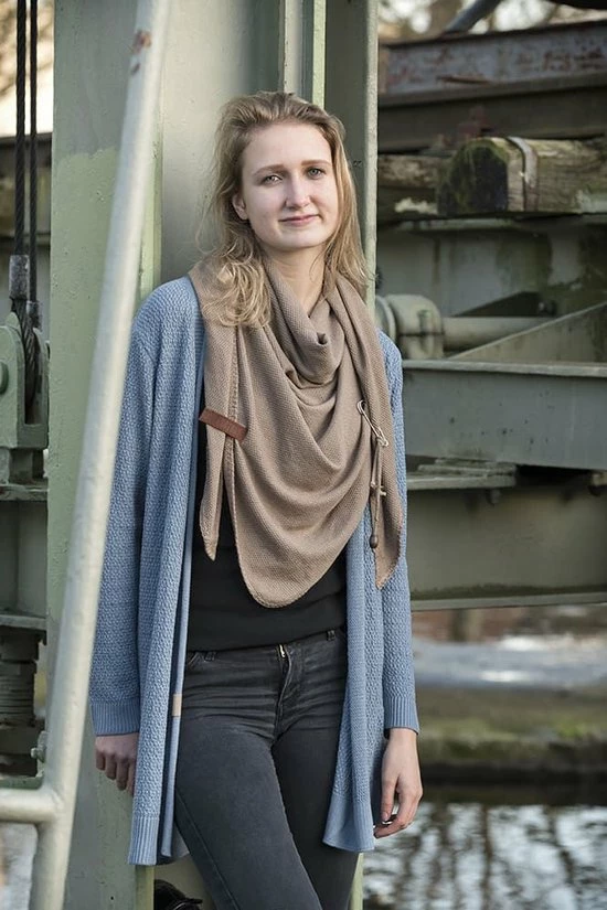 Knit Factory June Gebreid Dames Vest - Zomervest - Terra - 36/38 4 Knit Factory June Gebreid Dames Vest - Zomervest - Terra - 36/38 - Afbeelding 4