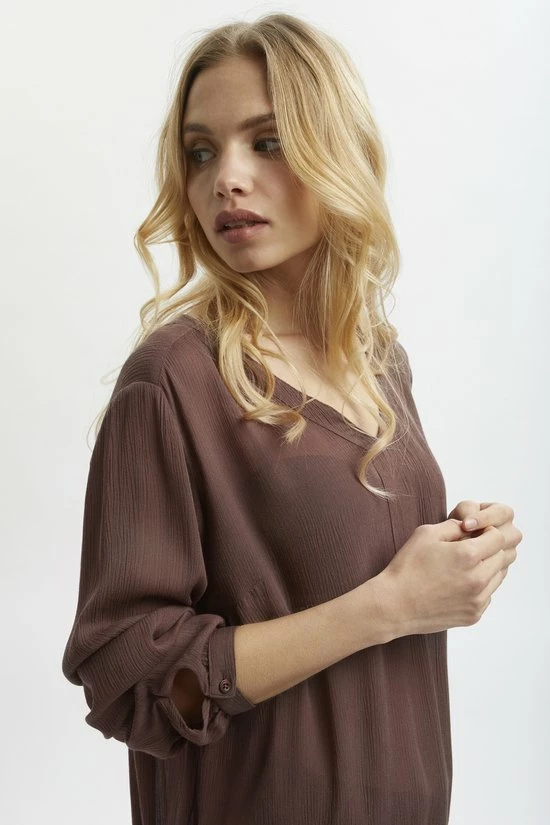 Kaffe Amber V-Neck Tunic Dames Tuniek - Maat 38 4 Kaffe Amber V-Neck Tunic Dames Tuniek - Maat 38 - Afbeelding 4