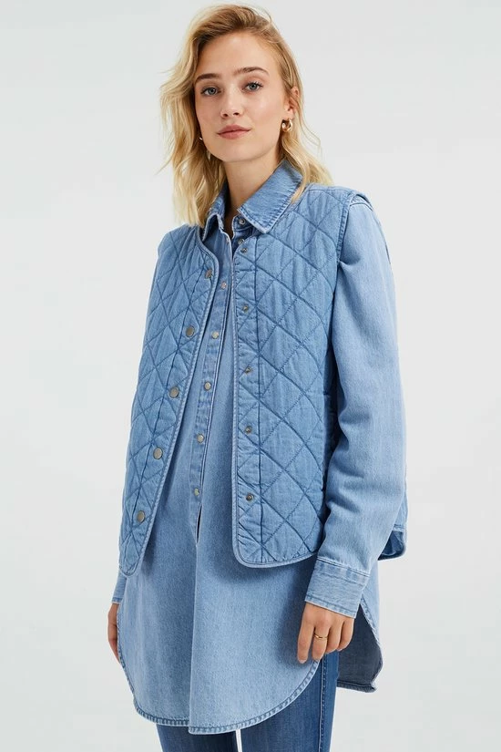 WE Fashion Dames Spijkergilet. 2 WE Fashion Dames Spijkergilet. - Afbeelding 2