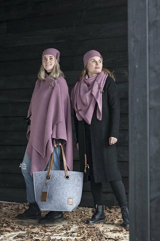 Knit Factory Luna Lang Gebreid Dames Vest - Bordeaux - 40/42 5 Knit Factory Luna Lang Gebreid Dames Vest - Bordeaux - 40/42 - Afbeelding 5