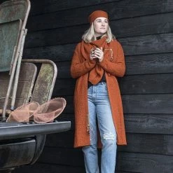 Knit Factory Luna Lang Gebreid Dames Vest - Bordeaux - 40/42 24 Knit Factory Luna Lang Gebreid Dames Vest - Bordeaux - 40/42 -Dameskleding Verkoop 550x825 221