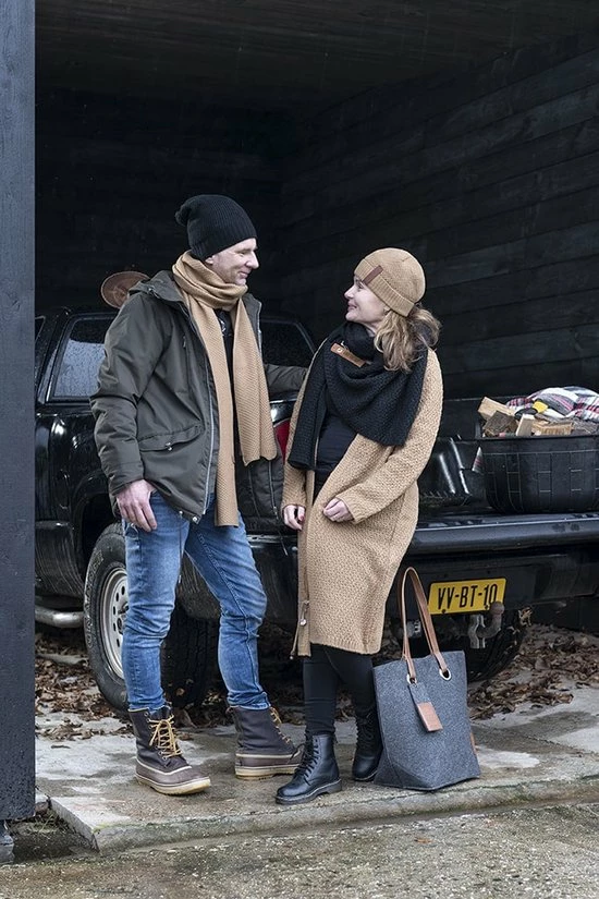 Knit Factory Luna Lang Gebreid Dames Vest - Bordeaux - 40/42 8 Knit Factory Luna Lang Gebreid Dames Vest - Bordeaux - 40/42 - Afbeelding 8