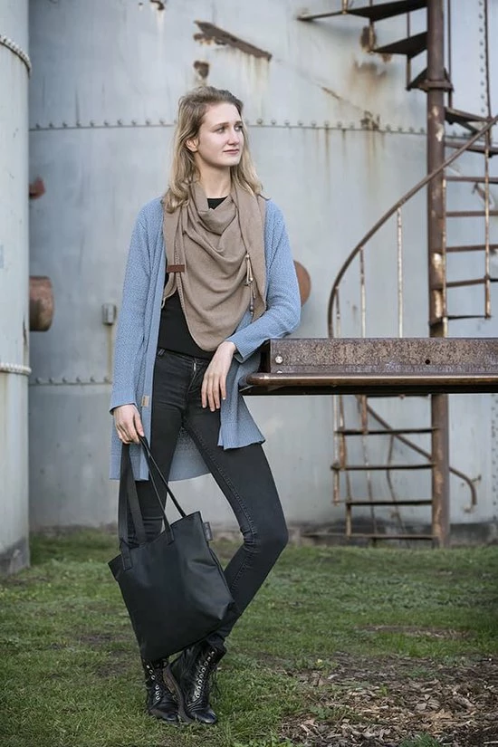 Knit Factory June Gebreid Dames Vest - Zomervest - Terra - 36/38 8 Knit Factory June Gebreid Dames Vest - Zomervest - Terra - 36/38 - Afbeelding 8