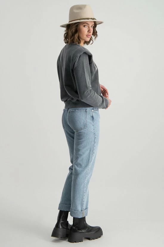 Colourful Rebel La Bohème Trui Grijs Dames - Loose Fit - Katoen - M 7 Colourful Rebel La Bohème Trui Grijs Dames - Loose Fit - Katoen - M - Afbeelding 7