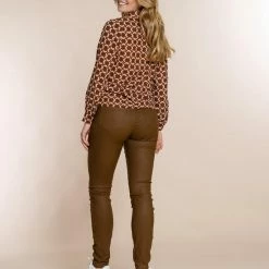 Geisha Blouse Blouse Graphic Etnic Print 23586 26 Camel Combi Dames Maat - S -Dameskleding Verkoop 550x825 246