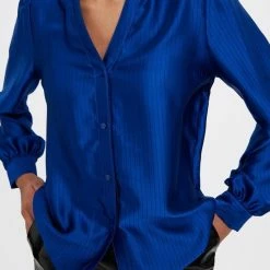 Vero Moda Blouse Vmnadia L/s Shirt Wvn Btq 10278950 Sodalite Blue Dames Maat - M