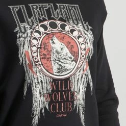 Colourful Rebel Wolves Club Trui Zwart Dames - Loose Fit - Katoen - L 15 Colourful Rebel Wolves Club Trui Zwart Dames - Loose Fit - Katoen - L -Dameskleding Verkoop 550x825 3