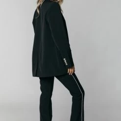 Colourful Rebel Riley Slit Broek Zwart Dames - Oversized Fit - Polyester - XS -Dameskleding Verkoop 550x825 30