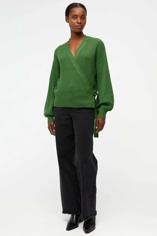 Object Vest Objmalena L/s Wrap Cardigan Noos 23039236 Artichoke Green/melange Dames Maat - S 2 Object Vest Objmalena L/s Wrap Cardigan Noos 23039236 Artichoke Green/melange Dames Maat - S - Afbeelding 2