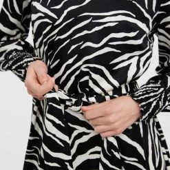 Vero Moda Jurk Vmliva L/s Calf Dress Wvn Btq Ga 10275275 Black/pristine Dames Maat - L -Dameskleding Verkoop 550x825 307