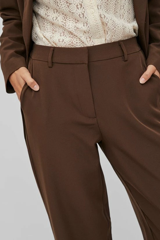 VILA VIKAMMAS HW TAILORED PANT Dames Broek Demitasse - Maat 40 6 VILA VIKAMMAS HW TAILORED PANT Dames Broek Demitasse - Maat 40 - Afbeelding 6