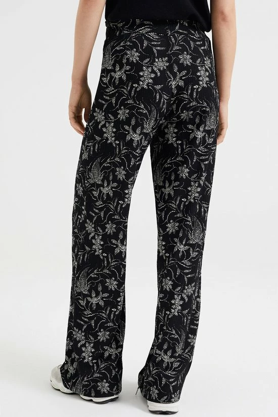 WE Fashion Dames Wide Leg Broek Met Dessin En Structuur 3 WE Fashion Dames Wide Leg Broek Met Dessin En Structuur - Afbeelding 3