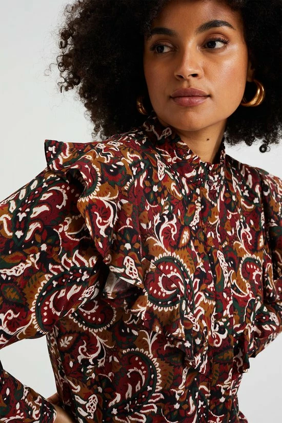 WE Fashion Dames Blouse Met Dessin En Volants 5 WE Fashion Dames Blouse Met Dessin En Volants - Afbeelding 5