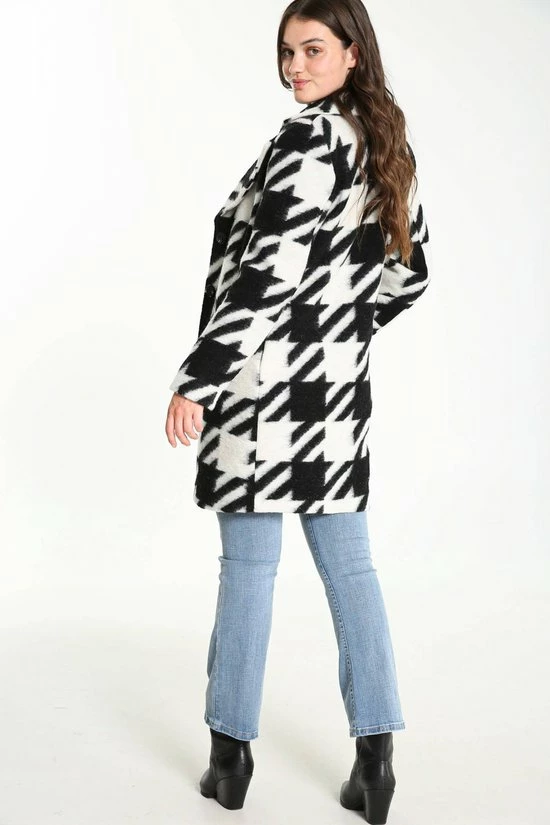 Cassis Wollen Mantel Met Pied-de-poulemotief Wollen Mantel Met Pied-de-poulemotief 5 Cassis Wollen Mantel Met Pied-de-poulemotief Wollen Mantel Met Pied-de-poulemotief - Afbeelding 5