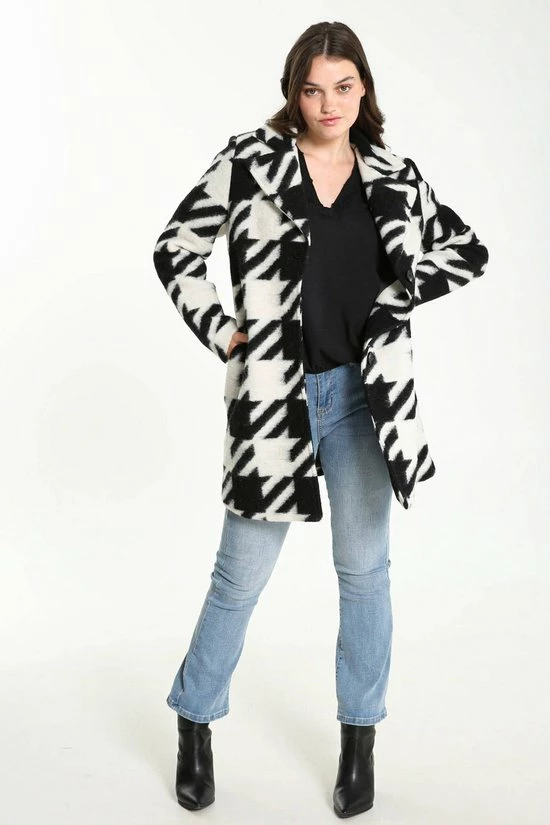 Cassis Wollen Mantel Met Pied-de-poulemotief Wollen Mantel Met Pied-de-poulemotief 7 Cassis Wollen Mantel Met Pied-de-poulemotief Wollen Mantel Met Pied-de-poulemotief - Afbeelding 7