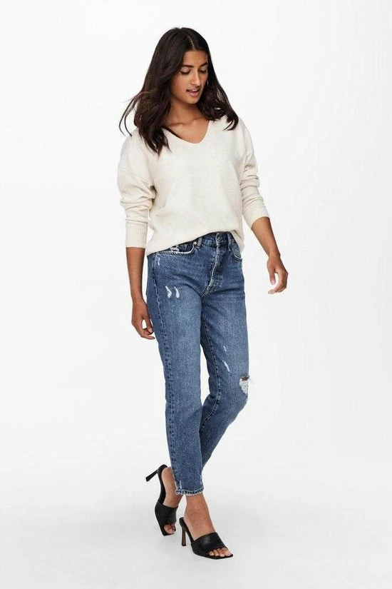 ONLY ONLRICA LIFE L/S V-NECK PULLO KNT Dames Trui - Maat M 5 ONLY ONLRICA LIFE L/S V-NECK PULLO KNT Dames Trui - Maat M - Afbeelding 5