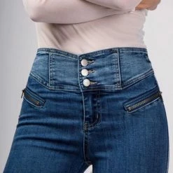 Broek Toxik3 Hoge Taille 3 Button Jeans