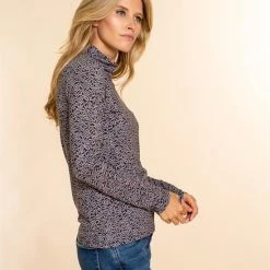 Geisha Blouse Top Abstracte Floral Print 22823 20 000999 Black Lilac Combi Dames Maat - XL -Dameskleding Verkoop 550x825 428